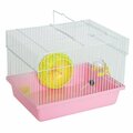 Peticare Single Story Dwarf Hamster Cage, Pink PE3278715